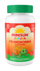Minisun D-vitamiini Pehmokonna Mansikka 10 mikrog 120 purutabl
