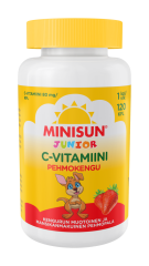 Minisun C-vitamiini Pehmokengu Mansikka 120 kpl