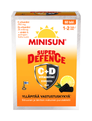 Minisun Super Defence Sitruuna-Lakritsi 60 purutabl