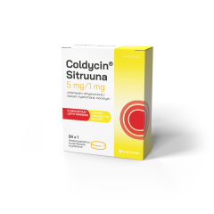 COLDYCIN SITRUUNA imeskelytabletti, puristettu 5/1 mg 24 x 1 fol